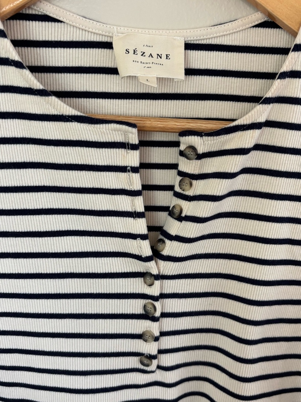 Sezane Theodora Striped T-shirt - Picture 5 of 8